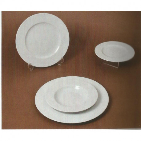 (PORCELAINE) ASSIETTES EN PORCELAINE BLANCHE SERIE HELENE