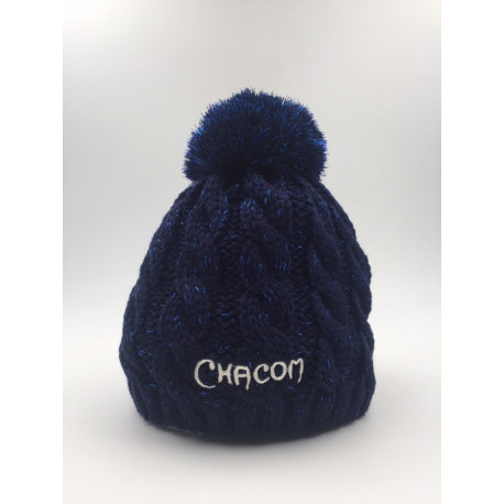 Bonnet Chacom Pompon Bleu Nuit Bonnet Chacom Pompon Bleu Nuit
