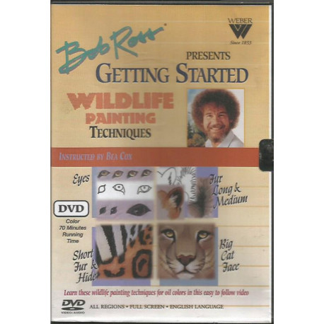 (CD) DVD PEINTURE SUR BOIS de Bob Ross WILDLIFE PAINTING TECHNIQUES