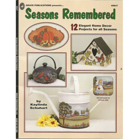 (LIVRESB) LIVRE DE PEINTURE SUR BOIS SEASONS REMEMBERED de Kaylinda SCHUHART