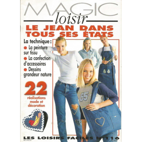 (LIVRESDIVERS) LIVRE COUTURE FACILE MAGIC LOISIRS N° 116 LE JEAN DANS TOUS SES ETATS Editions de Saxe