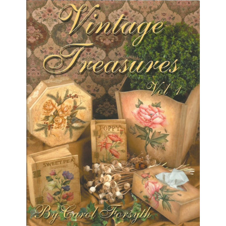 (LIVRESB) LIVRE PEINTURE SUR BOIS VINTAGE TREASURES 2 de Carol FORSYTH