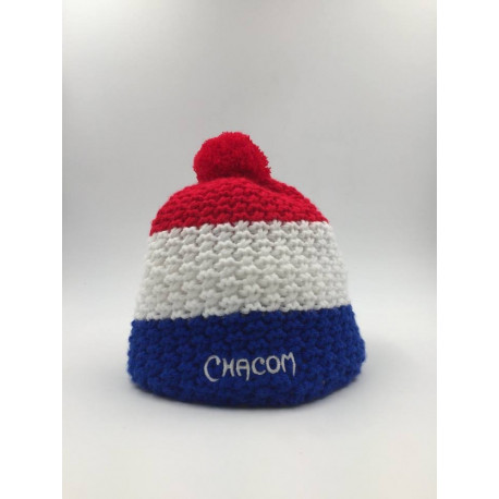 Bonnet Pompon Chacom Tricolore