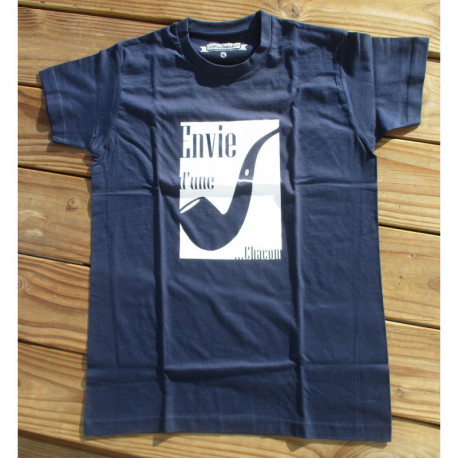 T-shirt Homme - "Envie d'une pipe Chacom" - Bleu Marine T-shirt Homme - "Envie d'une pipe Chacom" - Bleu Marine