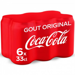 pack de 6 canettes de Coca-Cola