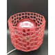 Lampe imprimée en 3D en PLA rouge métallisé