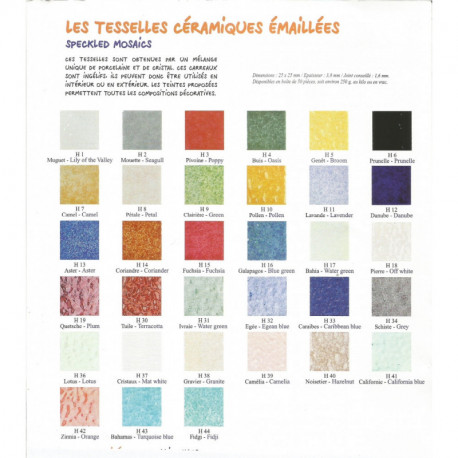 (MOSAIQUE) TESSELLES CERAMIQUE EMAILLEES CERADEL (MOSAIQUE) TESSELLES CERAMIQUE EMAILLEES CERADEL