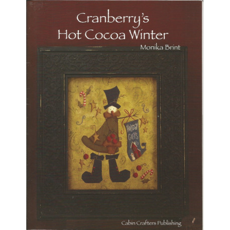 (LIVRESB) LIVRE PEINTURE SUR BOIS CRANBERRY'S HOT COCOA WINTER