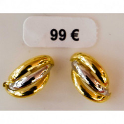 Boucles d'oreilles femme - or et argent