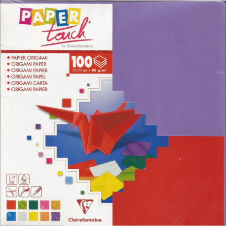 (PAPIER) PAPIER ORIGAMI 100 feuilles 20/20 cm (PAPIER) PAPIER ORIGAMI 100 feuilles 20/20 cm