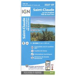 Carte IGN 3327 OT - Saint Claude - Lac de Vouglans - PNR du Haut-Jura